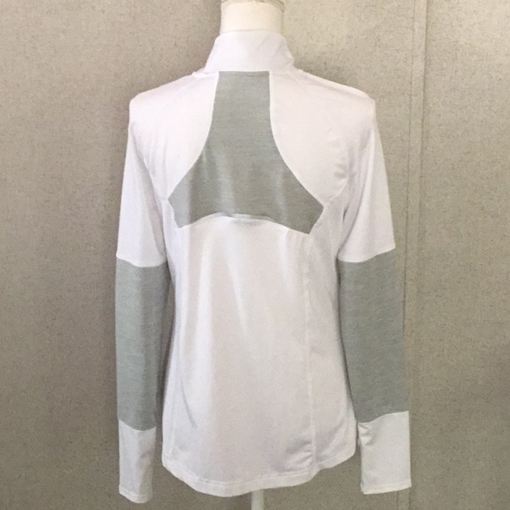 Danskin Now semi fitted white grey athletic jacket - Picture 10 of 13